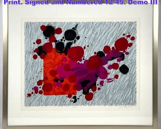 Lot 684 Arnold Hoffmann Jr Lithograph Print. Signed and Numbered 1245. Demo III