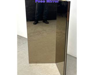 Lot 834 2 Panel Folding Floor Mirror Screen. Pose Mirror