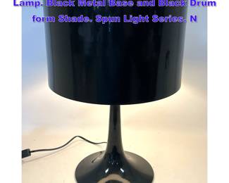Lot 819 SEBASTIAN WONG for FLOS Table Lamp. Black Metal Base and Black Drum form Shade. Spun Light Series. N