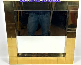 Lot 677 After Paul Evans Brass Cityscape Wall Mirror. Unmarked. 