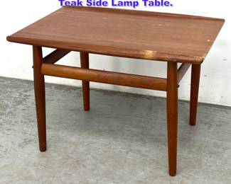 Lot 655 Vintage Danish Modern Grete Jalk Teak Side Lamp Table.
