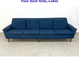 Lot 888 Folke Ohlsson Dux Danish Modern Four Seat Sofa, Label 
