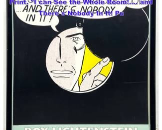 Lot 913 After Roy Lichtenstein Framed Art Print. I can See the Whole Room.... and There s Nobody In It Pu