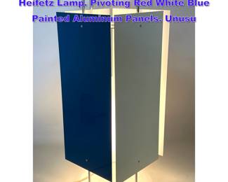 Lot 662 Vintage Mid Century Robert Gage Heifetz Lamp. Pivoting Red White Blue Painted Aluminum Panels. Unusu