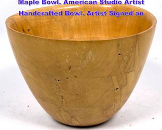 Lot 775 Peter Petrochko Spalted Silver Maple Bowl. American Studio Artist Handcrafted Bowl. Artist Signed an