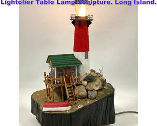 Lot 1083 John Peck Carpenter Custom Made Lightolier Table Lamp Sculpture. Long Island. 