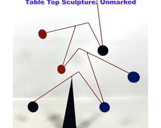 Lot 820 Modernist Metal Stabile Mobile Table Top Sculpture. Unmarked