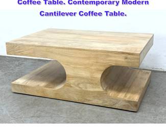 Lot 740 Contemporary Modern Cantilever Coffee Table. Contemporary Modern Cantilever Coffee Table. 