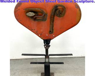 Lot 865 Large CHRISTOPHER HILTEY Welded Found Object Steel Garden Sculpture. 