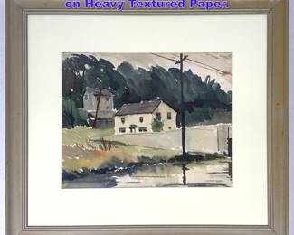 Lot 732 Maurice Freed Watercolor Painting on Heavy Textured Paper. 