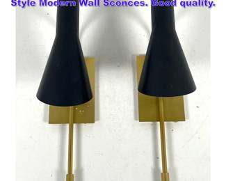 Lot 830 Pair Svend Aage Holm Srensen Style Modern Wall Sconces. Good quality.
