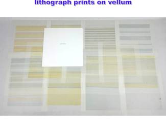 Lot 831 15pcs Agnes Martin offset lithograph prints on vellum 
