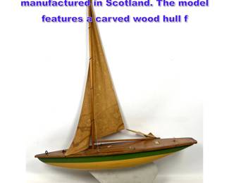 Lot 1109 Ailsa Yacht Milbro pond yacht boat manufactured in Scotland. The model features a carved wood hull f