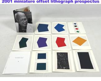 Lot 843 10 cards Ellsworth Kelly for Gemini 2001 miniature offset lithograph prospectus 