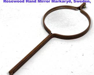 Lot 753 Vintage HansAgne Jakobsson, Rosewood Hand Mirror Markaryd, Sweden, 
