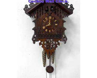 Lot 1138 Large Vinatge German 3 Weight Cuckoo Wall Clock.