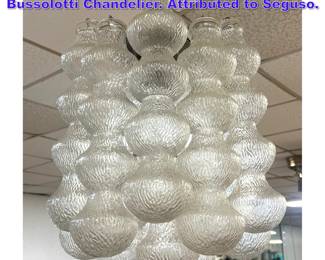 Lot 626 Mid Century Modern Murano Bussolotti Chandelier. Attributed to Seguso. 