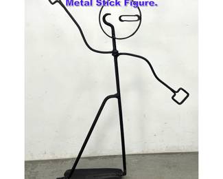 Lot 874 Welded Metal Figural Sculpture. Metal Stick Figure. 