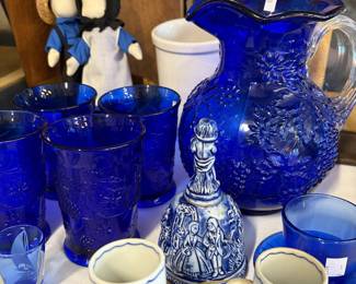 Blue and white dishes