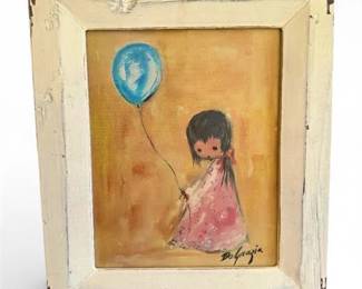 71 Ted DeGrazia The Balloon Girl Framed Print 2001 Rare Woods