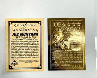 18 1995 Upper Deck Original 23K Gold Foil Joe Montana
