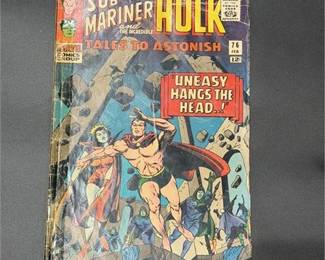 65 1966 Marvel Comics 76 SubMariner and The Incredible Hulk Tales to Astonish