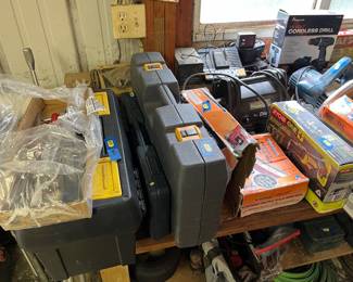 Power tools in cases or boxes