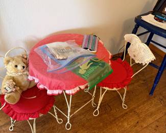 Childs table and chairs