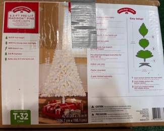 6.5 foot white pine Christmas tree