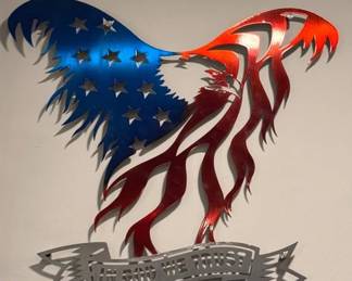 Metal eagle wall art