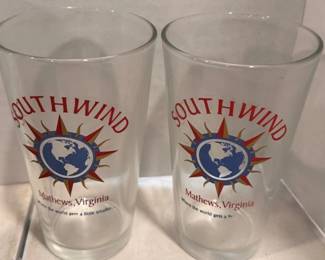 Drink glasses from local restaurant