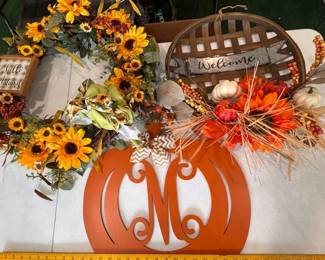 Fall wreaths and decor