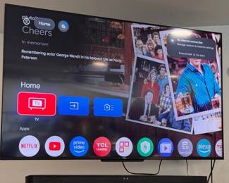 TCL 50 inch Smart TV, sound bar and speaker