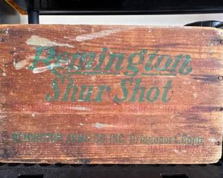Vintage Remington Shur Shot wooden ammunition crate