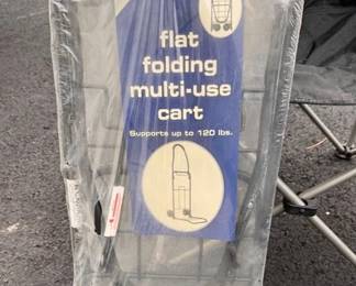 Folding multi-use rolling cart