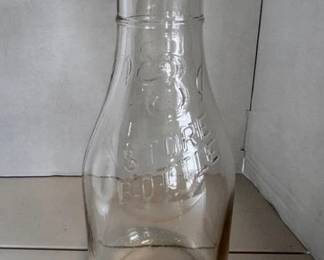 Vintage glass "Store Bottle" milk bottle