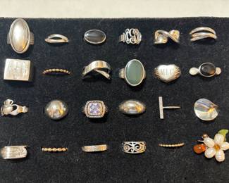 LARGE SELECTION OF RINGS - MANY STERLING