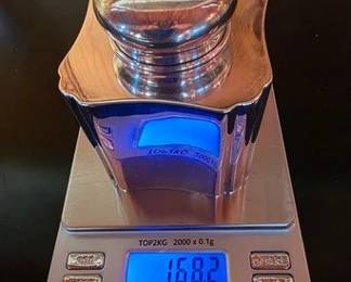 Sterling silver tea caddy
