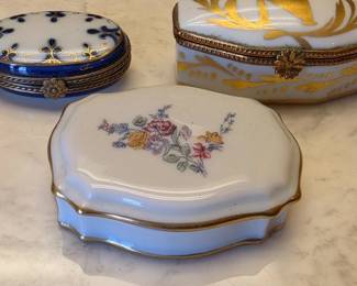 Limoges porcelain pill boxes
