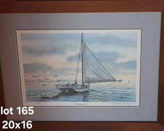 Franklin Saye 'Downwind' signed, numbered and framed print