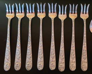 Sterling silver cocktail forks