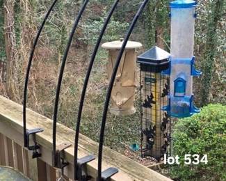 Deck hooks and bird feeders