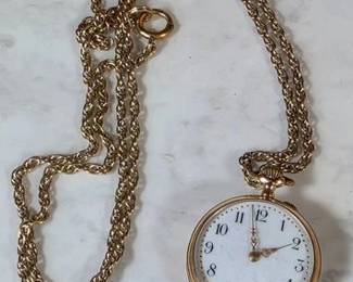 14K gold pocket watch
