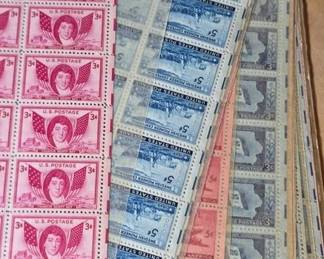 Large stamp collection plus correspondence from the 1940s