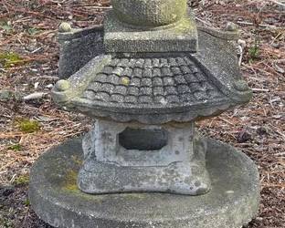 Concrete pagoda garden decor