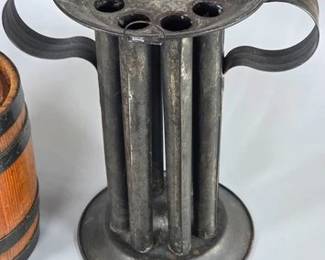 Antique tin candle mold