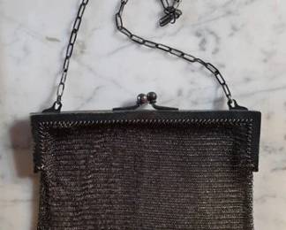 Vintage German silver mesh bag