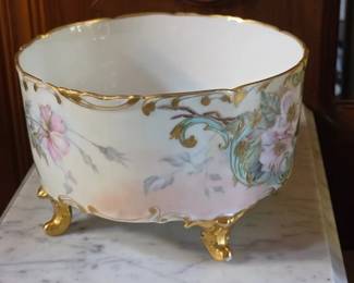 Antique Limoges footed bowl
