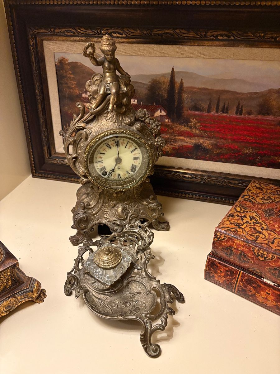 Antique Cherub Mantel Clock