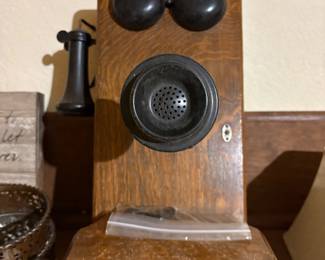 Heavy vintage wall phone